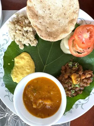 A sattvic thali